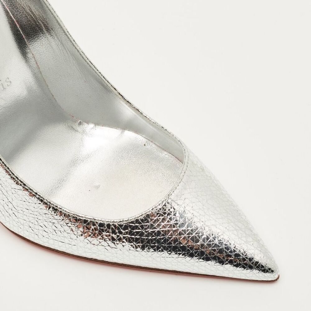 Christian Louboutin So Kate Size 38 Silver Leather Pumps - Picture 7 of 7